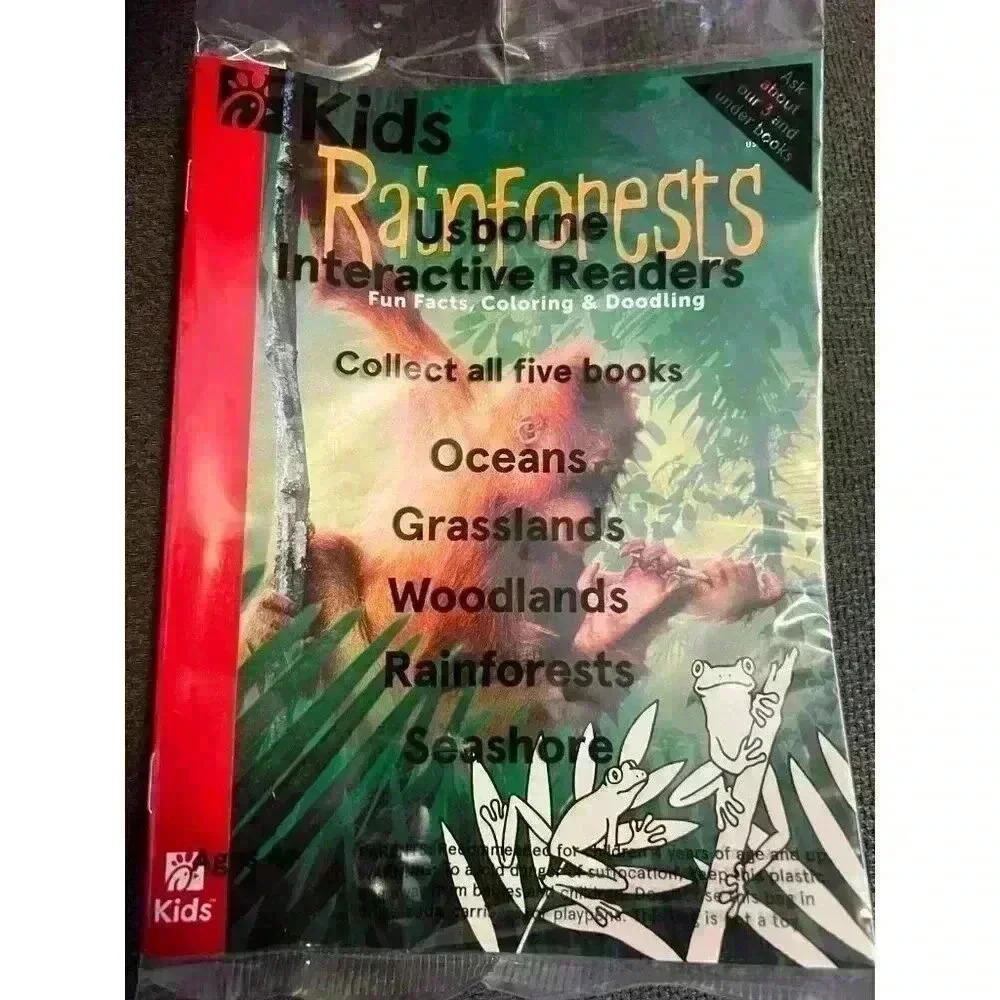❤️ NIP Kids Rainforest Book Chick-Fil-A Toy